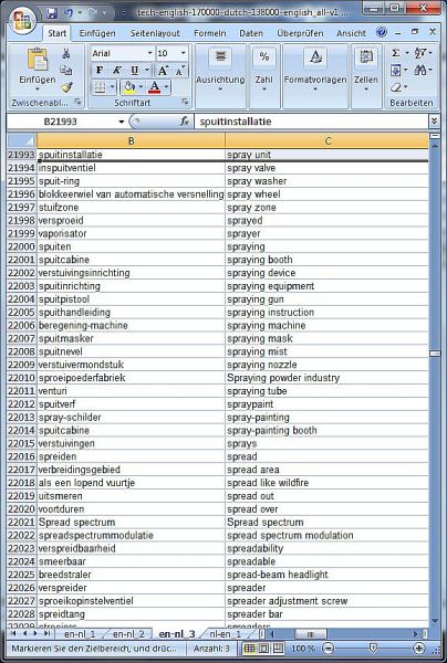 Click to view Technical Dictionary Dutch English 1.8 screenshot